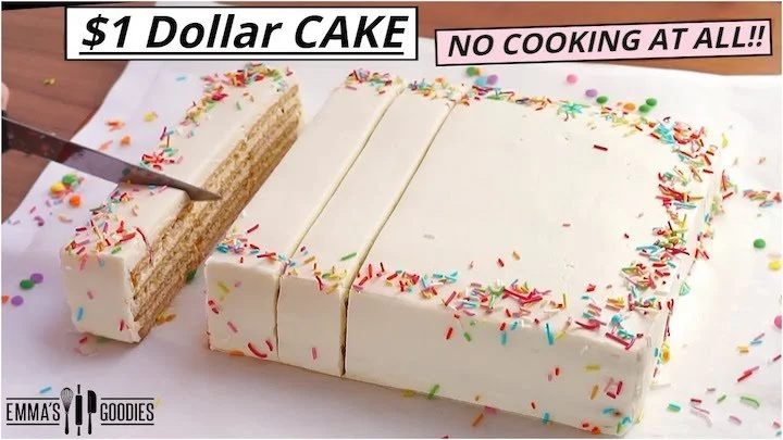 One Dollar Birthday Cake